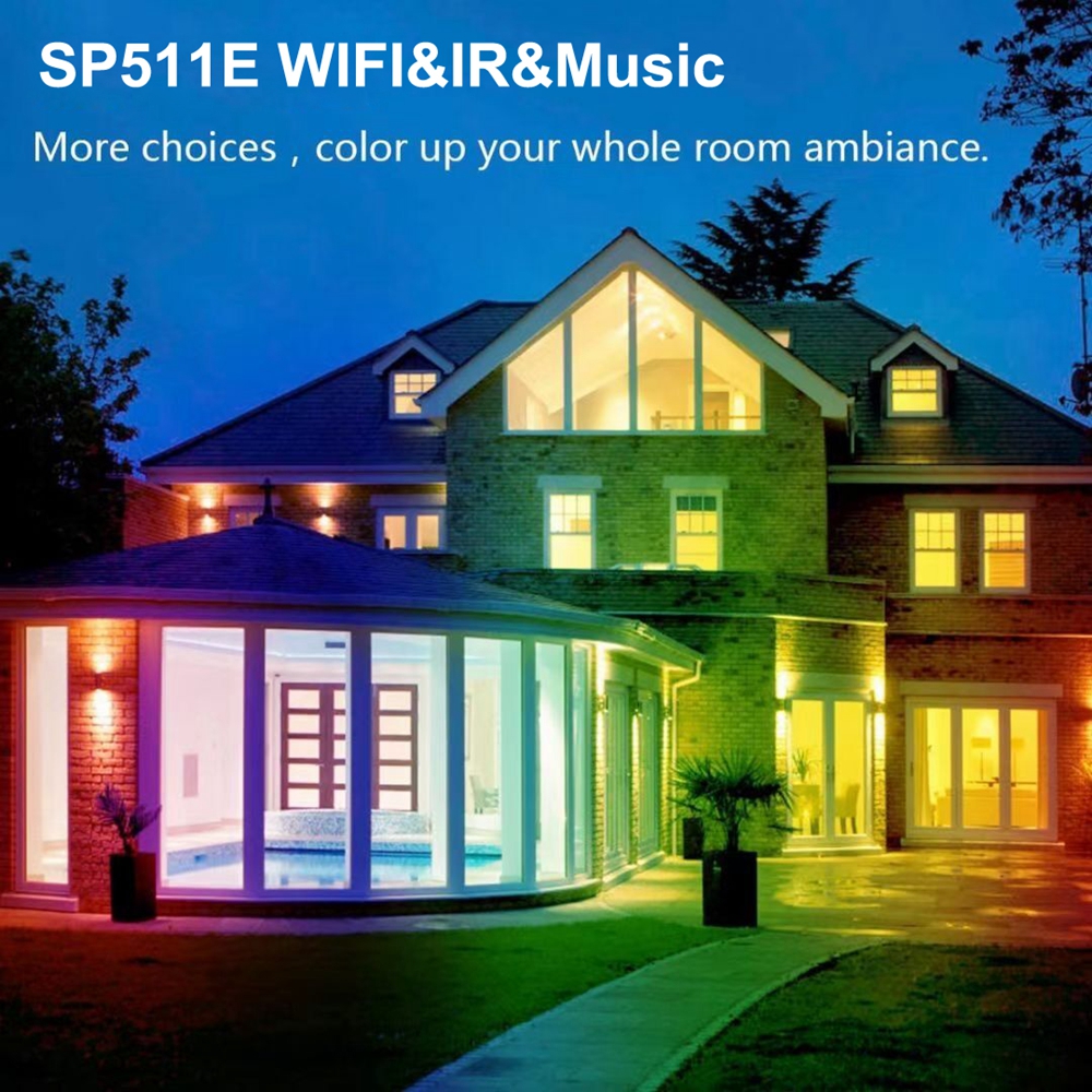 SP511E IR Remote Dual Control WiFi Alexa Addressable LED Controller SP511E IR Remote Dual Control WiFi Alexa Addressable LED Controller